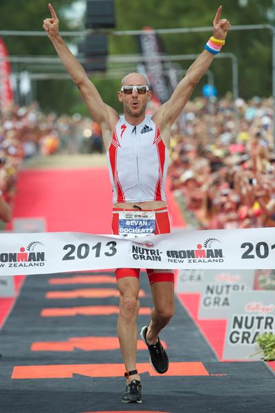 Bevan Docherty, in action winning the 2013 Kellogg's Nutri-Grain IRONMAN New Zealand, is top seed for the 30th Anniversary event on Saturday 1 March in Taupo.